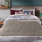 Edredom King Plush Sherpa Taupe
