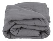 Edredom King Size Algodao Cinza Liss 180 Fios 290x240 Cm