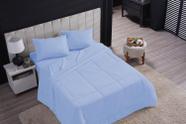 Edredom liso queen size avulso 100% algodão percal 200 fios