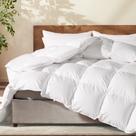 Edredom Mosluna Feather Down Cotton, tamanho completo, branco