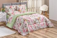 Edredom Naturale Queen Dupla Face 3Pçs 200 Fios Varias Cores