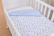 Edredom para Berço de Bebe Menino azul bebe e Cinza Nuvens Chuva de Benção
