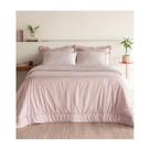 Edredom Plume Riviera Queen Size C/Efeito de Linho Vinho Rose