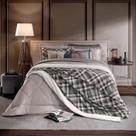 Edredom Plush Sherpa Casal 220x240cm Xadrez Taupe Hedrons Edredom Plush Sherpa Casal 220x240cm Xadrez Taupe Hedrons