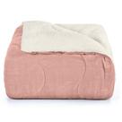 Edredom Plush/Sherpa King Liso Rosa Poema - Hedrons