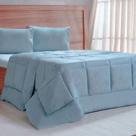 Edredom Prime King 3d Embossed 240x260cm Bruma Azul