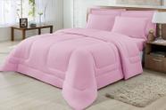 Edredom Queen Dupla Face 2,40mx2,20m Malha Rosa