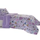 Edredom Solteiro BBC Textil Malha 170x240cm Castelo Lilás 17