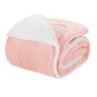 Edredom Solteiro Coberdrom Noruega Sherpa-mantinha 1 Peça - Rosa