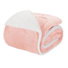 Edredom Solteiro Coberdrom Noruega Sherpa/Mantinha 1 Peça - Rosa