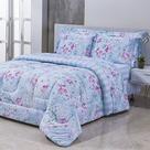 Edredom Solteiro Cobertor Dupla Face Estampado Floral