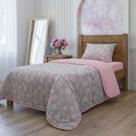 Edredom Solteiro Floral Duo Malha Flanelada Portallar Edredom Solteiro Floral Duo Malha Flanelada Portallar