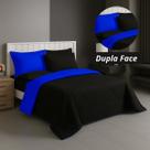 Edredom Ternura Queen Dupla Face Avulso Liso Azul