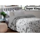 Edredon Jolitex Dupla Face c/ Sherpa Super King 2,40x2,60m Pashimina Cinza Opala