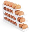 Egg Holder Sotfamily para geladeira com 4 níveis de rolagem automática de 24 ovos