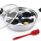 Egg Poacher Eggssentials Máquina de ovos escalfados em aço inoxidável