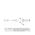 Eixo de Cubo Mavic para Cubos QRM AUTO de Freio no Aro com Espaçadores e Acabamentos