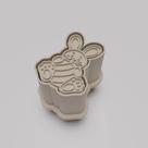 Ejetor Modelador Para Doces PASCOA COELHO 3 Brigadeiros Docinhos Massa Biscuit Biscoito Resistente Massinha Modelar Past
