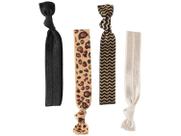 Elástico de Cabelo 4 Unidades Lanossi Hair Ties Animal Print