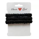 Elástico de cabelo MAXFEEL 100% puro, seda de amora preta, pacote com 3