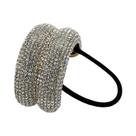 Elástico de Cabelo RPZL Morgan com Pulseira Dourada e Cristais Pave Dupla Elástico de Cabelo RPZL Morgan com Pulseira Dourada e Cristais Pave Dupla