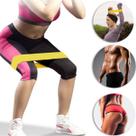 Elástico Extensor Fitness Mini Band Kit 5 Peças Treino de Glúteo Perna Braço Academia em Casa