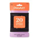 Elastico para cabelo proart 3mm preto 20 unidades Elastico para cabelo proart 3mm preto 20 unidades