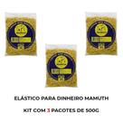 Elasticos de borracha liguinha dinheiro mamuth 500g kit 3un