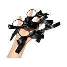 Elásticos De Cabelo Pretos Com Laço Fofo Para Meninas - Pacote Com 5 - Acessório Casual E Festivo