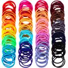 Elásticos de cabelo TecUnite 200 peças (multicoloridos, 2 mm x 5 cm)