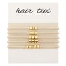 Elásticos de Cabelo WY LIGHTING LEVEL Loira Boho com Contas Douradas 5 Unidades