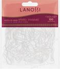 Elásticos de Silicone Transparente Lanossi Beauty & Care com 100 Unidades para Penteados Precisos