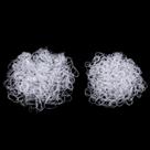 Elásticos para Cabelo LIQWEI 1000 Unidades Transparentes 1,5cm e 2,5cm