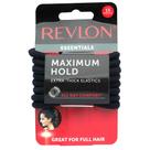 Elásticos para cabelo REVLON Extra Thick Black, 15 unidades