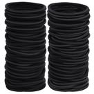 Elásticos para cabelo Sderoq 100 unidades pretos, 4 mm, para cabelo grosso