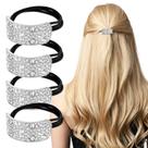 Elásticos para Cabelo Tucnoeu 8pcs com Strass Prateado