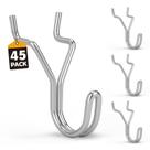 ELEAD 45 ganchos J de aço resistente prateados para painel perfurado ELEAD 45 ganchos J de aço resistente prateados para painel perfurado