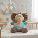 Elefante De Pelúcia 32cm Baby Para Brincar - Bebê Decoração