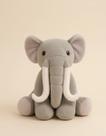 Elefante De Pelúcia Com Presas Presente Infantil E Decoração Cinza