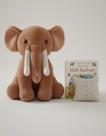 Elefante De Pelúcia Com Presas Presente Infantil E Decoração Marrom Elefante De Pelúcia Com Presas Presente Infantil E Decoração Marrom