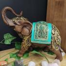 Elefante novo turquesa 22cm