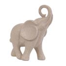 Elefante poliresina g bege 22,5x21cm florarte