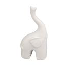 Elefante PureArt - Decoração em Cerâmica Branco Fosco - P