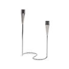 Elegance Silver Castical Duplo Em Metal Prata Mart 28 Cm Prateado