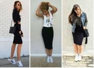 Elegante saia midi