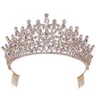Elegante tiara de cristal barroco para noivas e ocasiões especiais