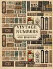 Elementos de papel recortados com números vintage e ephemera 470