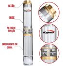Eletrobomba Submersa Kajima SW218025 Para Poços Semiartesianos 2 Polegadas 18 Estágios 0,3cv 127V 5A Eletrobomba Submersa Kajima SW218025 Para Poços Semiartesianos 2 Polegadas 18 Estágios 0,3cv 127V 5A