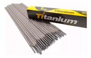Eletrodo E6013 para Soldagem de Aço Carbono 2,5mm CAIXA 1 Kg Titanium Platina Eletrodo E6013 para Soldagem de Aço Carbono 2,5mm CAIXA 1 Kg Titanium Platina