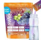 Eletrólitos em pó sem açúcar - mais de 10 pacotes de eletrólitos multivitamínicos em pó sem açúcar, B12, B5, B6, C, D, folato, ferro, magnésio, cálcio e sabor